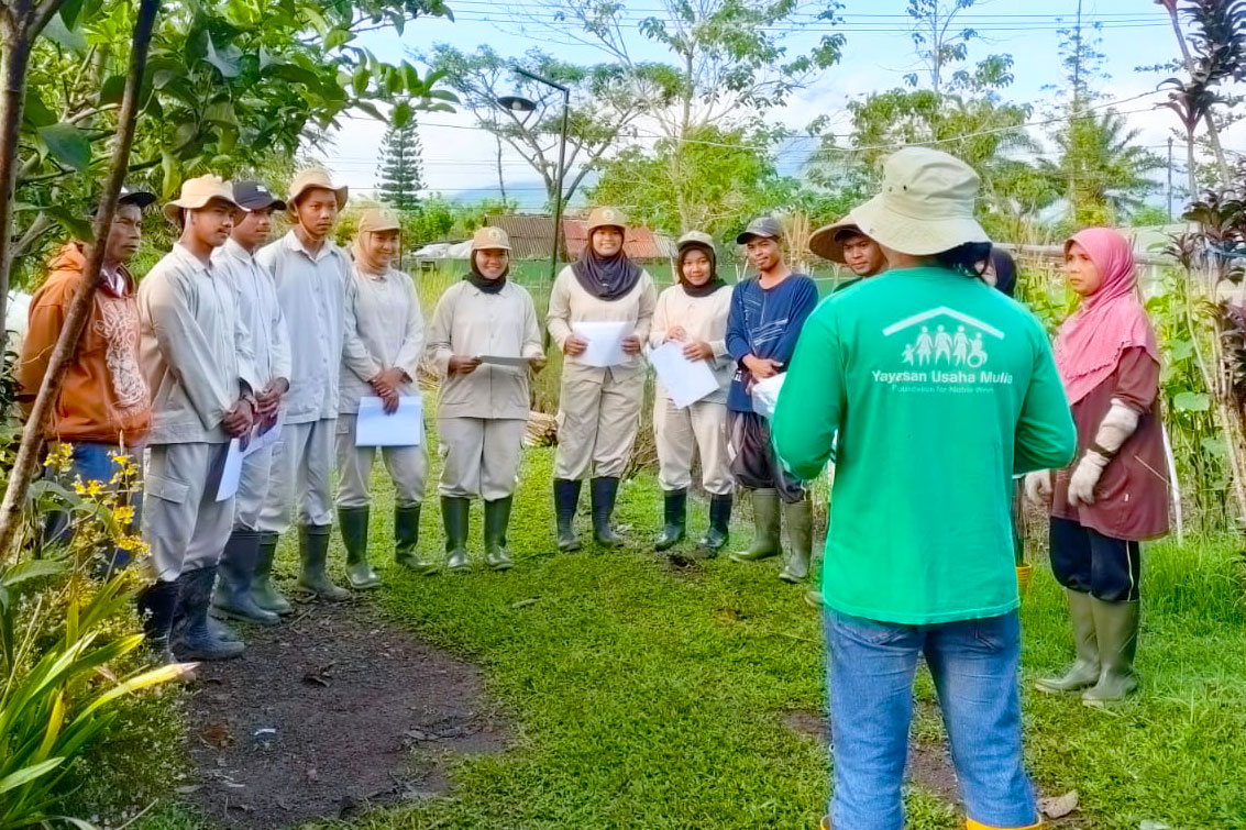 Nearly halfway into 2023, the farmers at YUM’s organic farm in Cipanas, West Java have made significant progress that contributes to the growth of the farm by increasing their skills and knowledge in organic farming.